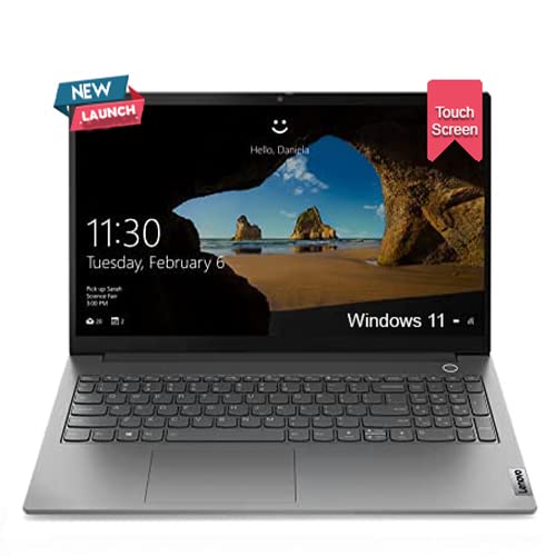 Lenovo ThinkBook 15 Intel 11th Gen Core i5 15.6" (39.62 cm) FHD IPS 300 nits Antiglare Thin and Light Touch Screen Laptop (8GB/512GB SSD/Windows 11/MS Office/Mineral Grey/1.7 Kg), 20VE00WBIH