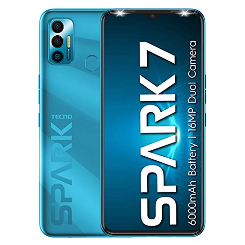 Tecno Spark 7 (Morpheus Blue, 2GB RAM, 32 GB Storage) - 6000mAh Battery|16 MP Dual Camera| 6.52” Dot Notch Display| Octa Core Processor