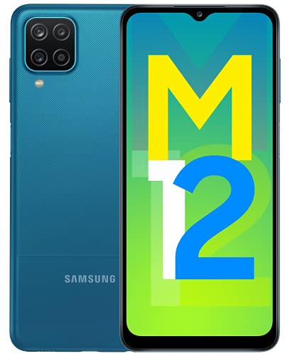 Samsung Galaxy M12 (Blue,6GB RAM, 128GB Storage) 6 Months Free Screen Replacement for Prime
