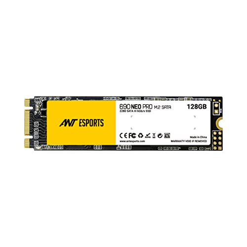 Ant Esports 690 Neo Pro M.2 Sata 128 GB SSD Internal Solid State Drive (SSD) with SATA III Interface, 6Gb/s, Fast Performance, Ultra Low Power Consumption, with Quad Channel Controller