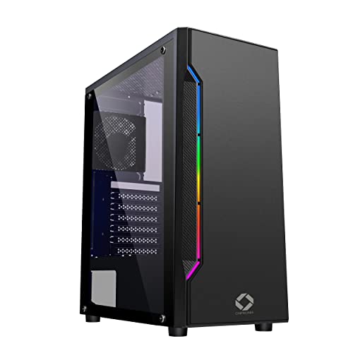 CHIPTRONEX X610B Mid Tower ATX Gaming Cabinet USB 3.0 with Bottom PSU Mount Gaming case, Computer case, Cabinet for pc, pc Cabinet, Cabinet RGB, RGB Light, ATX MATX ITX (case Without SMPS)