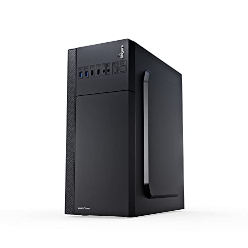 Fingers QuadroTower Computer Case (Full-ATX PC Cabinet with 4 USB Ports | Multi-Tasking with SMPS Bundled | BIS Certified)