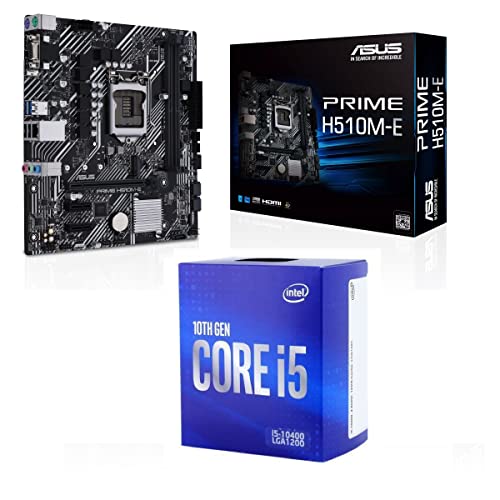 Intel Core i5 10400 10th Gen Generation Processor 12MB Cache, up to 4.30 GHz Clock Speed with Asus Prime H510M-E Motherboard Combo for Office Editing Gaming 3 Years Warranty
