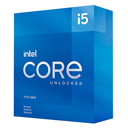 Intel Core i5-11600KF Desktop Processor 6 Cores up to 4.9 GHz Unlocked LGA1200 (Intel 500 Series & Select 400 Series Chipset) 125W