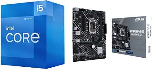 Intel Core i5 12400 12th Gen Desktop Processor 18 MB Cache with Fan and Asus PRIME-H610M-E-D4 Motherboard 2 in 1 Combo 3 Years Warranty 2 in 1 Combo (Graphic Card not Mandatory)