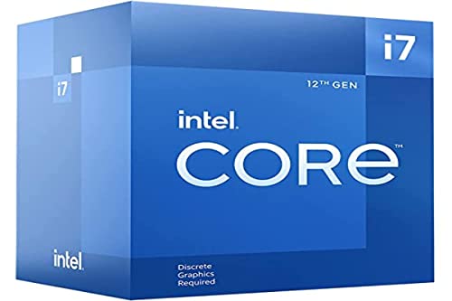 Intel Core i7 12700F 12 Gen Generation Desktop PC Processor CPU with 25MB Cache and up to 4.90 GHz Clock Speed 3 Years Warranty with Fan LGA 1700 4K (Graphic Card Required)