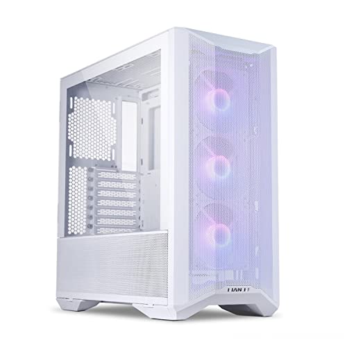 Lian Li Lancool II Mesh RGB Mid- Tower E-ATX Computer Case/ Gaming Cabinet with USB Type C Port and 3 X 120mm ARGB Fans in Front - Snow White (G99.LAN2MRW.5N)