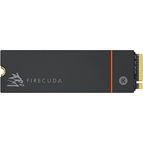 Seagate FireCuda 530 500GB Internal Solid State Drive - M.2 PCIe Gen4 ×4 NVMe 1.4, Transfer speeds up to 7000MB/s, 3D TLC NAND, 640 TBW, 1.8M MTBF, Heatsink, with Rescue Services (ZP500GM3A023), Black