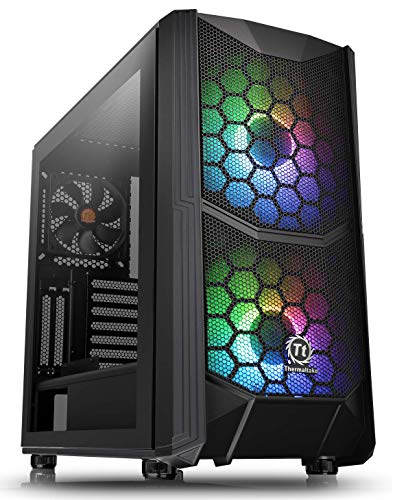 Thermaltake Commander C35 Motherboard Sync ARGB ATX Mid Tower Computer Chassis with 2 200mm ARGB 5V Motherboard Sync RGB Front Fans + 1 120mm Rear Black Fan Pre-Installed CA-1N6-00M1WN-00