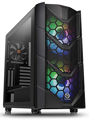 Thermaltake Commander C36 Motherboard Sync ARGB ATX Mid Tower Computer Chassis with 2 200mm ARGB 5V Motherboard Sync RGB Front Fans + 1 120mm Rear Black Fan Pre-Installed CA-1N7-00M1WN-00,CA-1J7-00M1WN-04