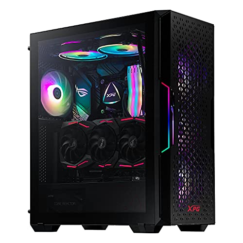 XPG STARKER AIR Mid Tower Black Computer Case I Gaming Cabinet I Supports ATX Motherboard with 2 X 120mm Fans Included
